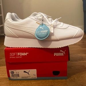 Puma white Turino Stacked